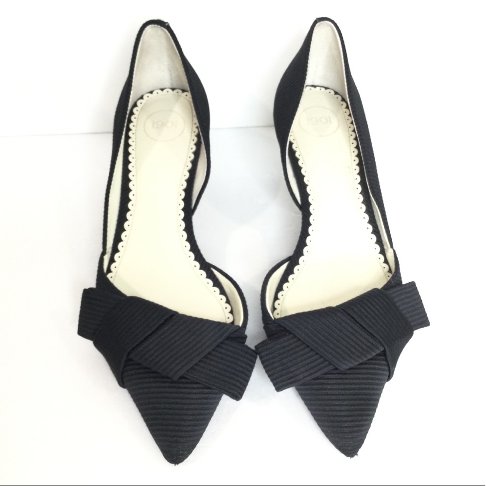 1901 Vintage Inspired Bow Point Toe Heels
